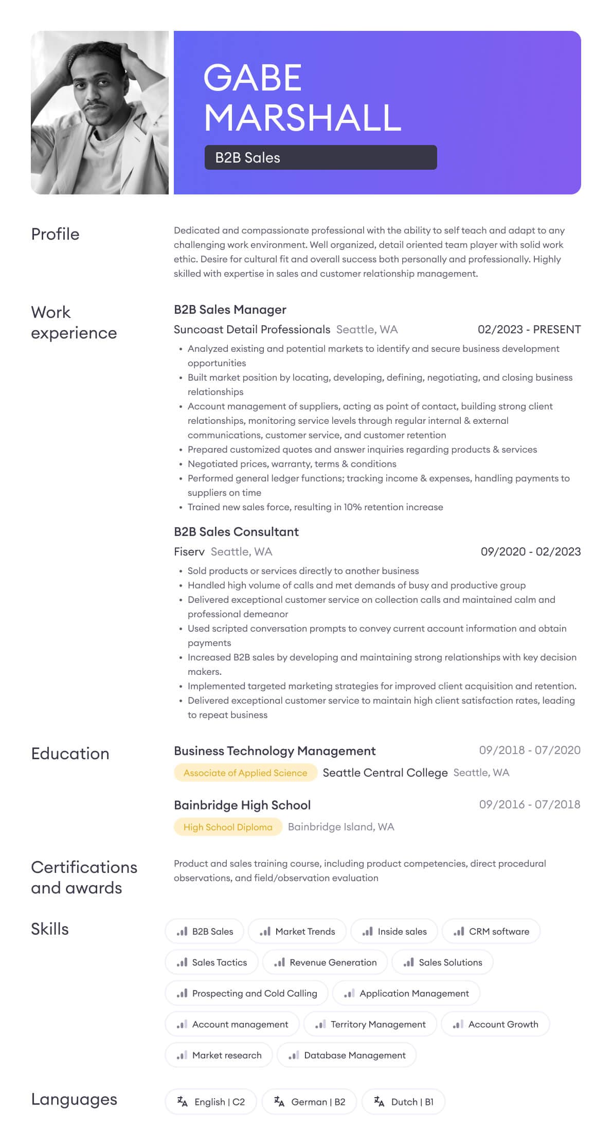 Resume example