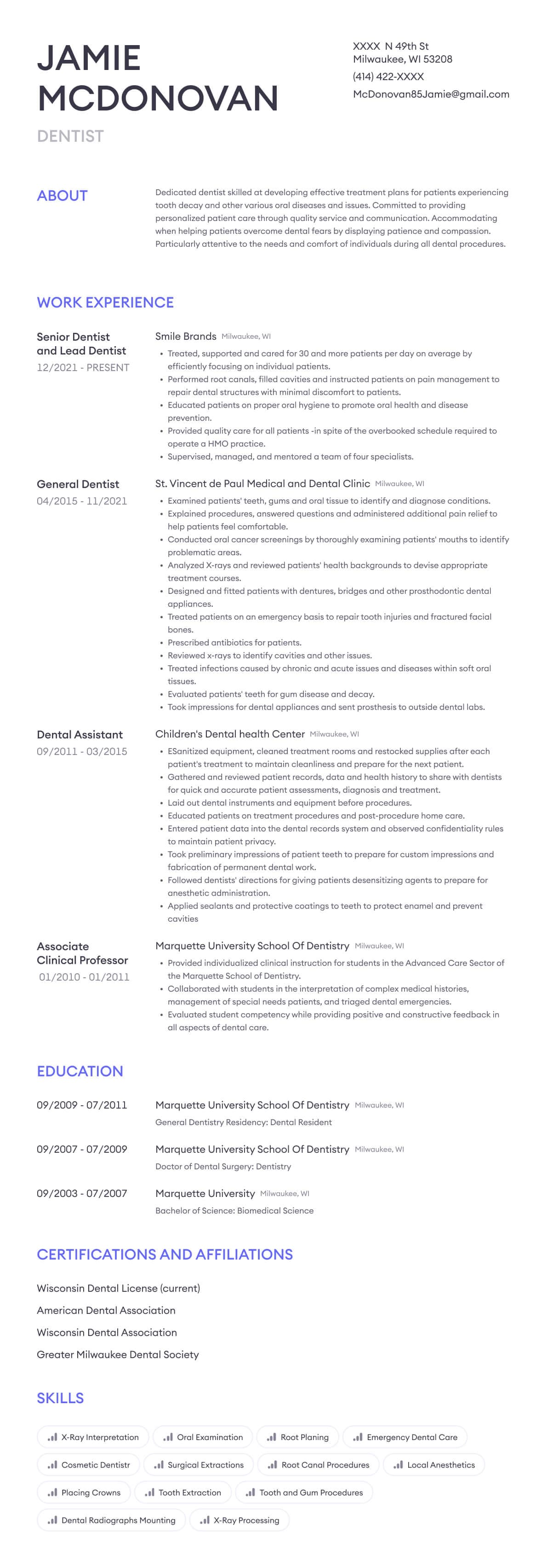 Resume example